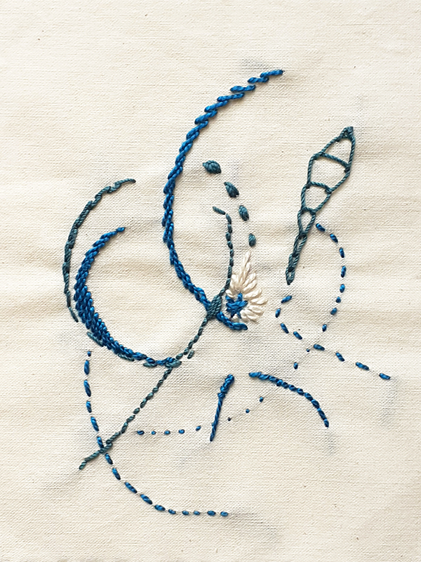contemporary abstract intuitive embroidery
