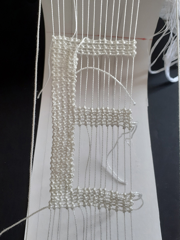 fiber art installation knotting technique
