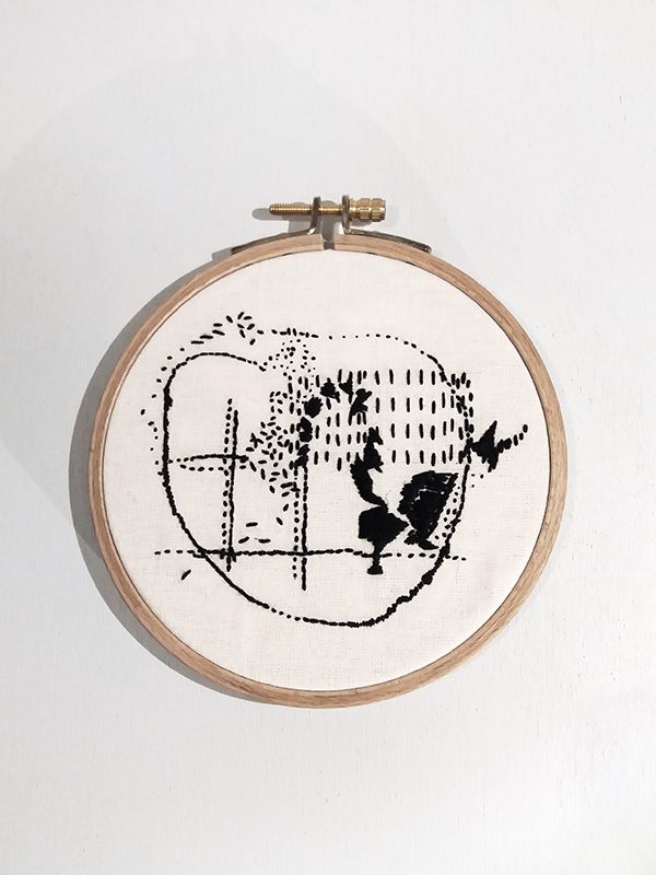 textile art contemporary intuitive hand embroidery